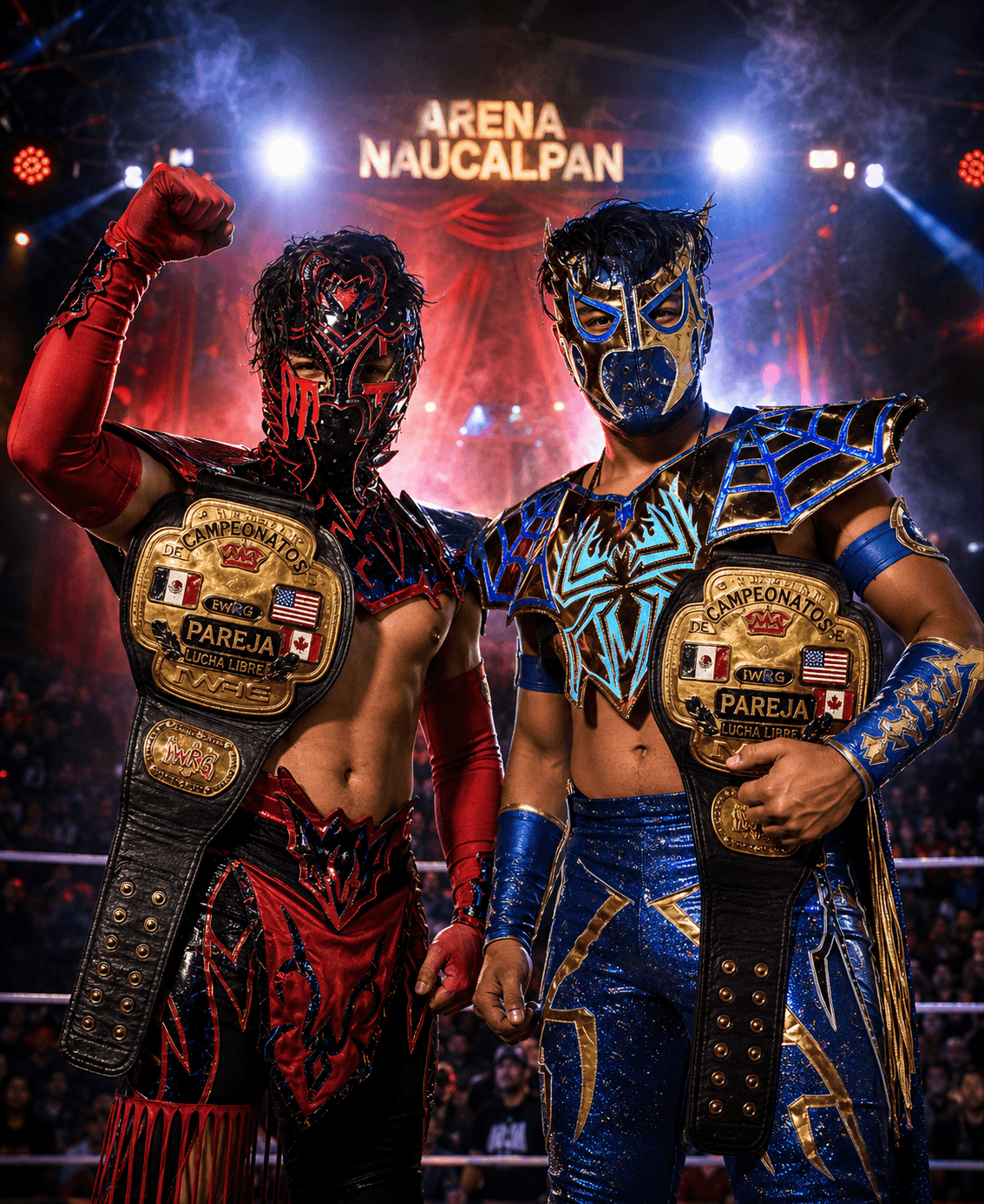 Noizy & Spider — Campeones de Parejas IWRG